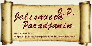 Jelisaveta Parađanin vizit kartica